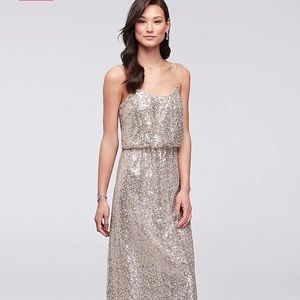 Platinum Sequin Gown